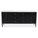 Eleanor Black Marble Top 6 Drawer Dresser