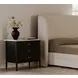 Eleanor Black and White 3 Drawer Marble Top Nightstand