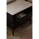 Eleanor Black and White 3 Drawer Marble Top Nightstand