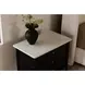 Eleanor Black and White 3 Drawer Marble Top Nightstand