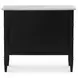Eleanor Black and White 3 Drawer Marble Top Nightstand