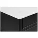 Eleanor Black and White 3 Drawer Marble Top Nightstand