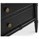 Eleanor Black and White 3 Drawer Marble Top Nightstand