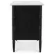 Eleanor Black and White 3 Drawer Marble Top Nightstand