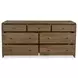 Riley Oak 7 Drawer Dresser