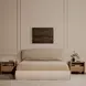 Lane Natural and Beige 1 Drawer Marble Top Nightstand