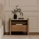 Lane Natural and Beige 1 Drawer Marble Top Nightstand