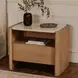 Lane Natural and Beige 1 Drawer Marble Top Nightstand