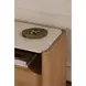 Lane Natural and Beige 1 Drawer Marble Top Nightstand