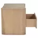 Lane Natural and Beige 1 Drawer Marble Top Nightstand
