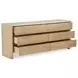 Lane Natural Marble Top 6 Drawer Dresser