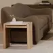 Lane Natural and Beige Rectangular Marble Top Accent Table