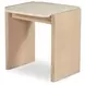 Lane Natural and Beige Rectangular Marble Top Accent Table