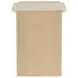 Lane Natural and Beige Rectangular Marble Top Accent Table