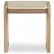 Lane Natural and Beige Rectangular Marble Top Accent Table