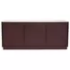 Nadine Deep Burgundy and White 2 Door Marble Top Sideboard