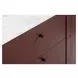 Nadine Deep Burgundy and White 2 Door Marble Top Sideboard