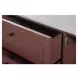 Nadine Deep Burgundy and White 2 Door Marble Top Sideboard