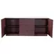 Nadine Deep Burgundy and White 2 Door Marble Top Sideboard