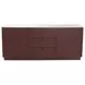 Nadine Deep Burgundy and White 2 Door Marble Top Sideboard
