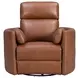 Arcadia Vintage Whiskey Leather Swivel Glider Power Recliner with USB Charging