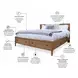 Maplewood Warm Maple Queen Low Profile Platform Bed with Storage