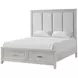 Fiona Mist Gray Upholstered Storage Panel Bedroom Set