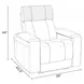 Phoenix Cabot Ebony Zero Gravity Power Recliner with LED and USB Charging