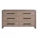 Abode Boulder and Gray 6 Drawer Dresser