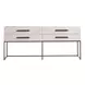 Abode Monique Linen and River Rock Upholstered Nesting Occasional Table Set