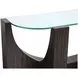 Beckham Rustic Tavern D Shaped Glass Top Sofa Table