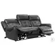 Regis Baron Charcoal Dual Power Reclining Sofa