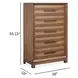 Callisto Bourbon Brown 5 Drawer Chest