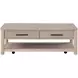 Gabby Light Brown Rectangular Coffee Table with Casters