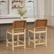 Reid Sand Vegan Leather Upholstered Counter Height Chair Set of 2