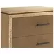 Loft Brown and Black 2 Drawer Reeded Nightstand