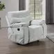 Chablis Mist Gray Glider Recliner with Heat and Massage