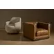 Quinn Winchester Sycamore Leather Upholstered Swivel Chair