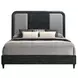 Skyline Onyx and Gray Upholstered Panel Bedroom Set