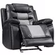 Nikko Black and Gray Glider Recliner