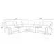 Belmont Lyric Caramel Leather 7 Piece Modular Zero Gravity Power Reclining Sectional with USB Charging