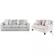 Hogan Cotton Off White Performance Fabric Living Room Set