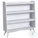 Rowan Ash Linen Hutch and Bookcase with 4 Shelves