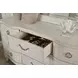 Harmony Eggshell and Black 9 Drawer Emelie Dresser with Rectangular Schafer Mirror