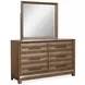 Callisto Bourbon Brown 6 Drawer Dresser