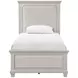 Silver Sands Gray Twin Upholstered Panel Bed