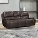 Brookings Charcoal 88" Power Recliner Sofa with USB Charging