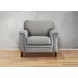 Wendover Silver Leather Upholstered Accent Chair