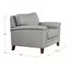 Wendover Silver Leather Upholstered Accent Chair