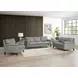 Wendover Silver Leather Upholstered Accent Chair
